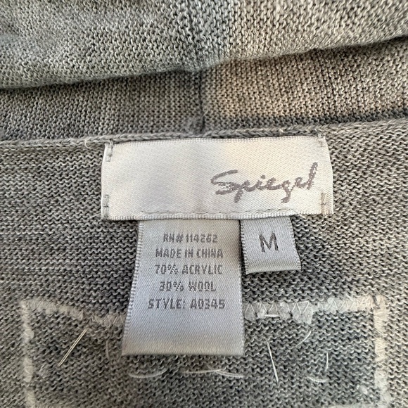 Spiegel Gray Wool Blend Pearl Embellished Cardigan – Size Medium STUNNING - Picture 8 of 12